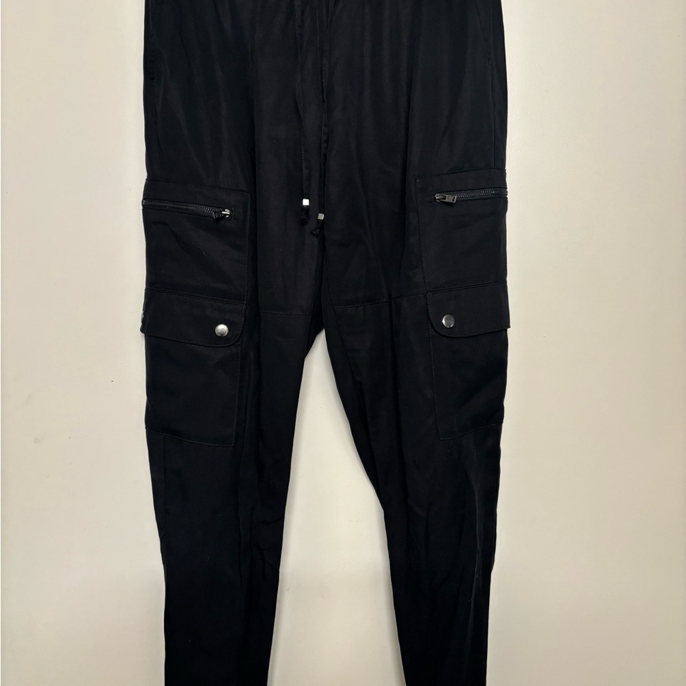 Banana Republic Black Cargo Pants Straight Leg Utility